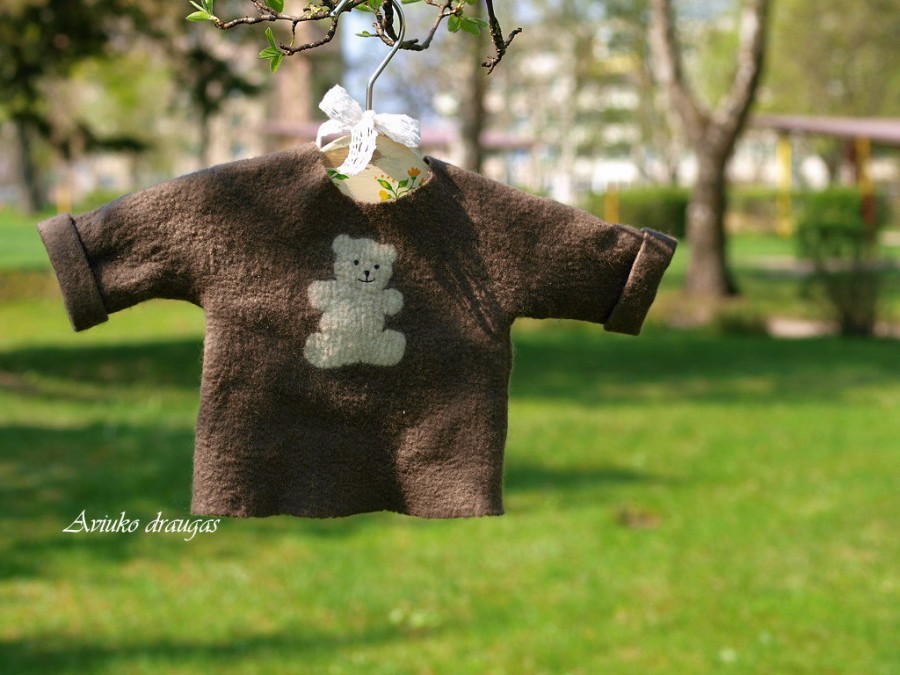 Felt jacket for baby - wool shirt - handmade sweater - merino wool felt sweater - baby sweater organic baby clothes