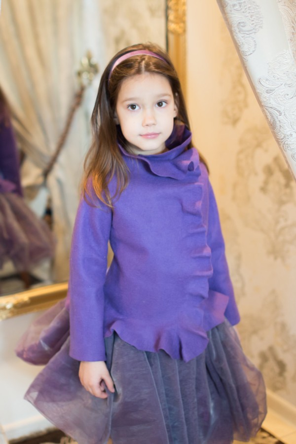 Princess Sofia jacket | spring coat | felted wool jacket | purple jacket | merino wool | wool felt jacket for girls | girls shrug