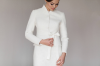 White wedding jacket with bow